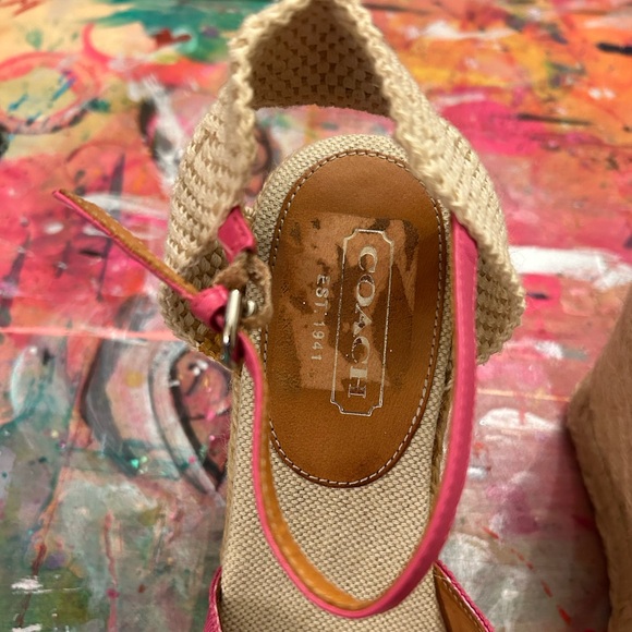 Coach “Megan” Wedges - Hot Pink - Size 9 - Picture 7 of 13